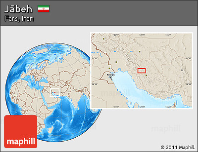 Shaded Relief Location Map of Jābeh