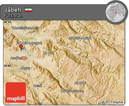 Satellite Map of Jābeh