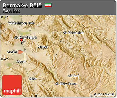 Satellite Map of Barmak-e Bālā
