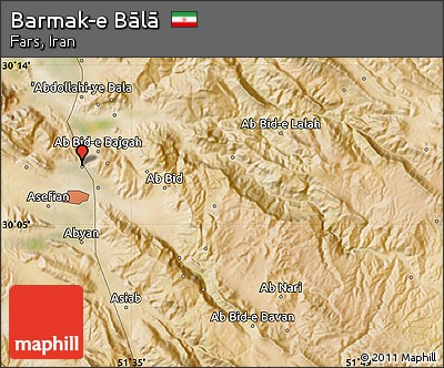 Satellite Map of Barmak-e Bālā