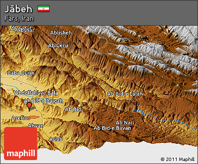 Physical Panoramic Map of Jābeh
