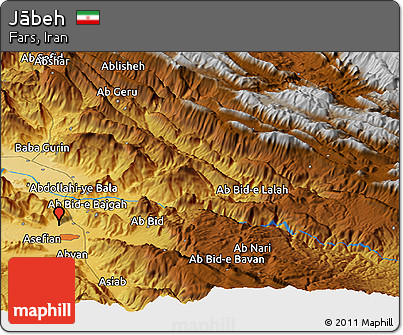 Physical Panoramic Map of Jābeh