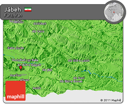 Political Panoramic Map of Jābeh
