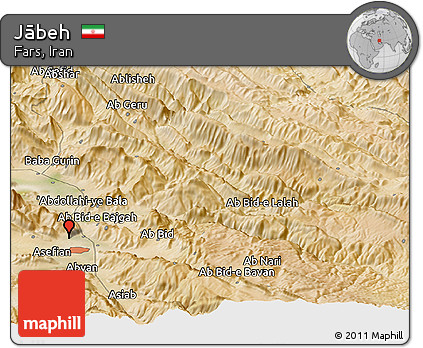 Satellite Panoramic Map of Jābeh