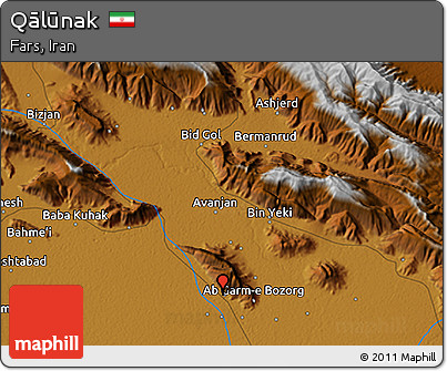 Physical 3D Map of Qālūnak