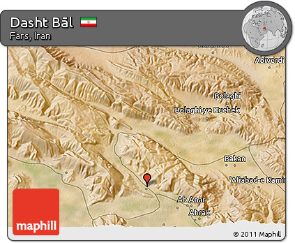 Satellite 3D Map of Dasht Bāl