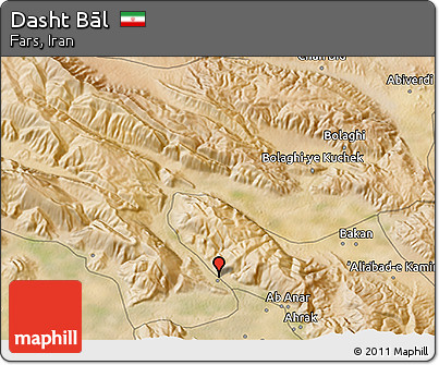 Satellite 3D Map of Dasht Bāl
