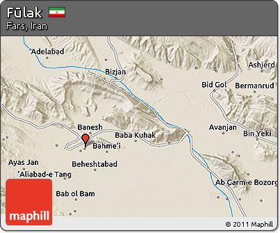 Shaded Relief 3D Map of Fūlak