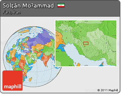Political Location Map of Solţān Moḩammad