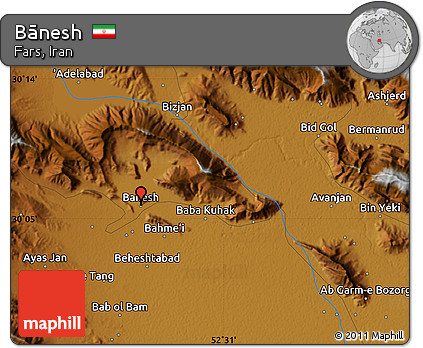 Physical Map of Bānesh