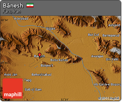 Physical Map of Bānesh