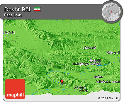 Political Panoramic Map of Dasht Bāl