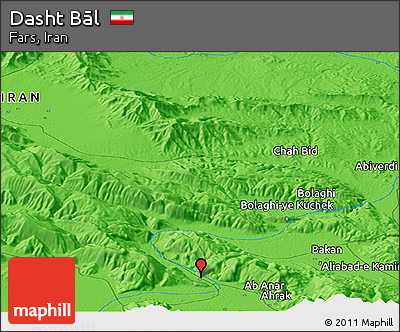 Political Panoramic Map of Dasht Bāl