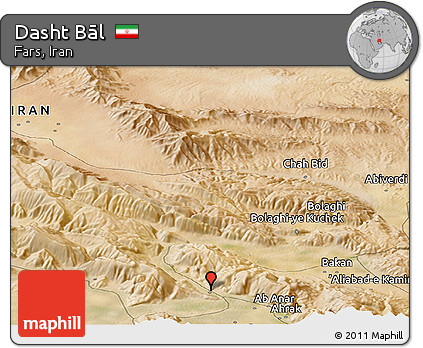 Satellite Panoramic Map of Dasht Bāl
