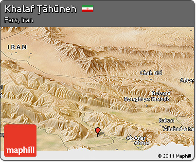 Satellite Panoramic Map of Khalaf Ţāhūneh