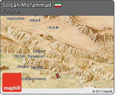 Satellite Panoramic Map of Solţān Moḩammad