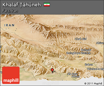 Satellite Panoramic Map of Khalaf Ţāhūneh