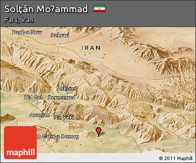 Satellite Panoramic Map of Solţān Moḩammad