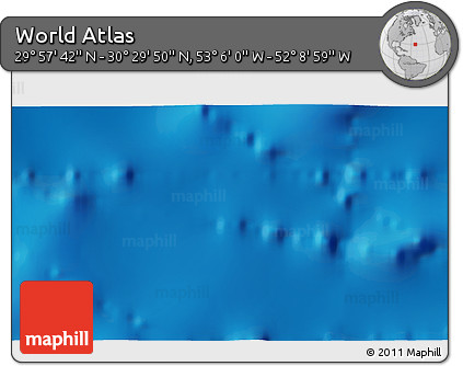 Physical 3D Map of the Area around 30° 13' 46" N, 52° 37' 30" W
