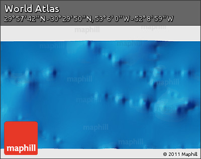 Physical 3D Map of the Area around 30° 13' 46" N, 52° 37' 30" W