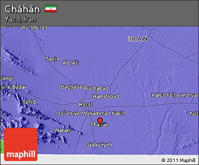 Political 3D Map of Chāhān