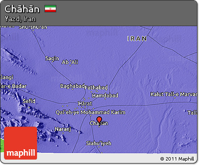 Political 3D Map of Chāhān