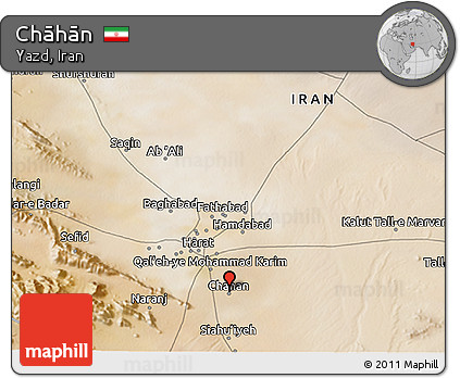 Satellite 3D Map of Chāhān