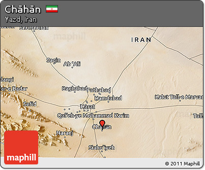 Satellite 3D Map of Chāhān