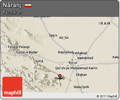 Shaded Relief 3D Map of Nāranj