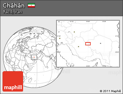Blank Location Map of Chāhān