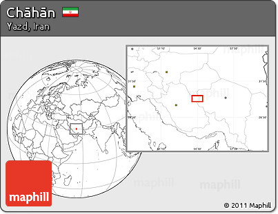 Blank Location Map of Chāhān