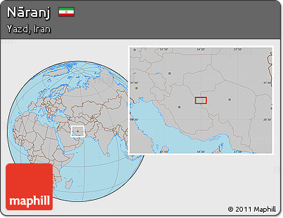 Gray Location Map of Nāranj