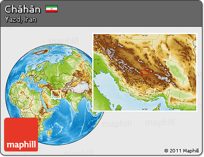 Physical Location Map of Chāhān