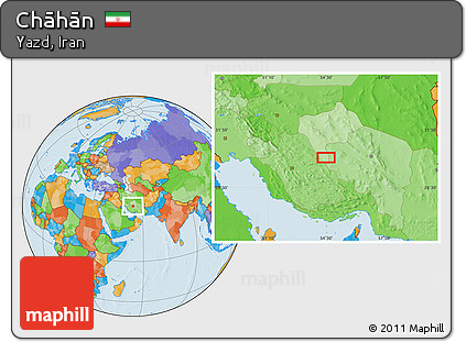 Political Location Map of Chāhān