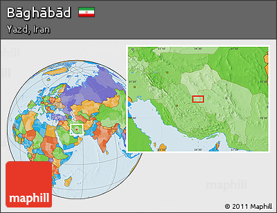Political Location Map of Bāghābād