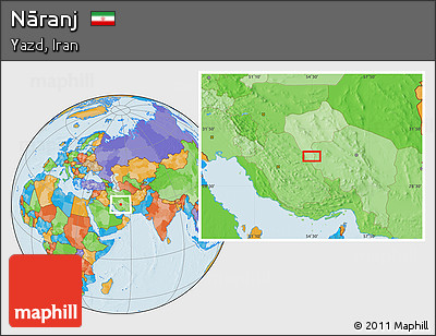 Political Location Map of Nāranj
