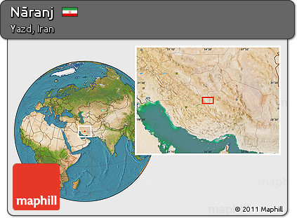 Satellite Location Map of Nāranj