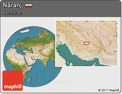 Satellite Location Map of Nāranj