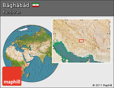 Satellite Location Map of Bāghābād