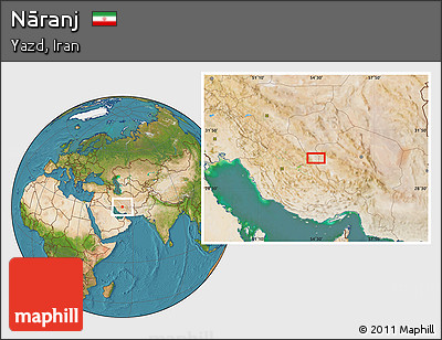 Satellite Location Map of Nāranj