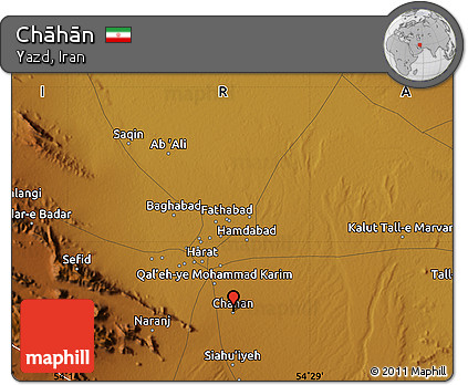 Physical Map of Chāhān