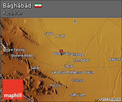 Physical Map of Bāghābād