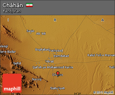 Physical Map of Chāhān