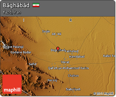 Physical Map of Bāghābād