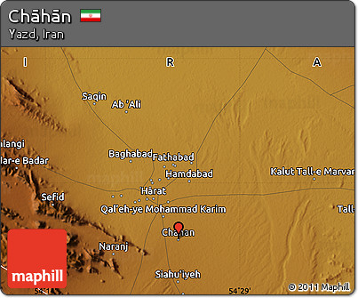 Physical Map of Chāhān