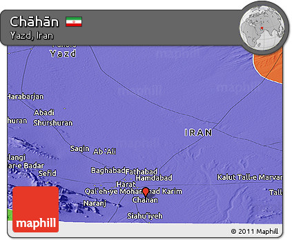 Political Panoramic Map of Chāhān