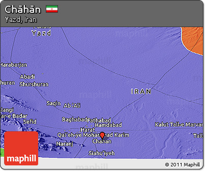 Political Panoramic Map of Chāhān