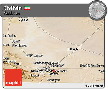 Satellite Panoramic Map of Chāhān