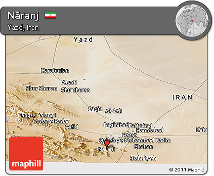 Satellite Panoramic Map of Nāranj