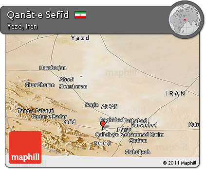 Satellite Panoramic Map of Qanāt-e Sefīd